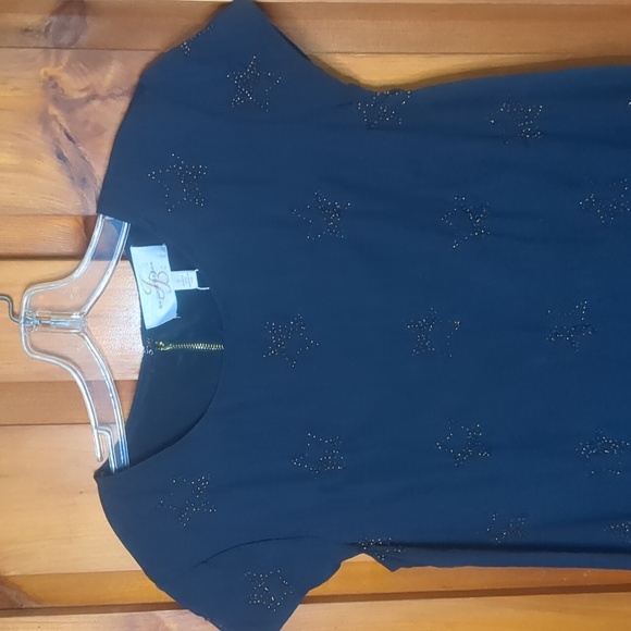 JB by Julie Brown* beaded sheath cap sleeve round neck zipper back dress - Picture 3 of 13